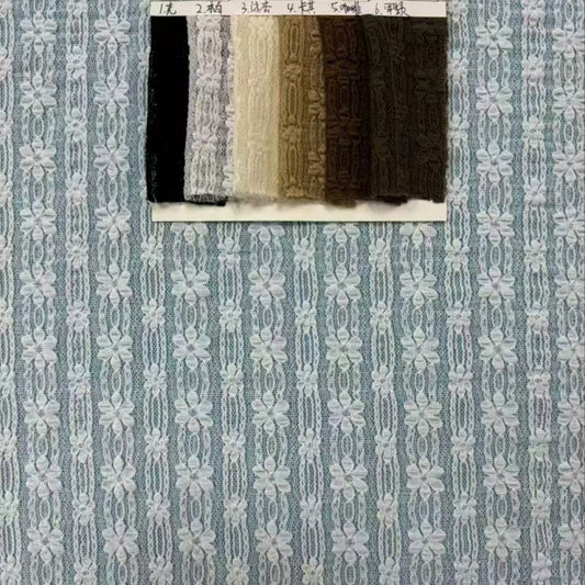 freedombeauty|Hot-Selling Bubble Fabric Nylon Lace Fabric Wave Striped Floral Base Dress Children's Clothing Embossed Lace