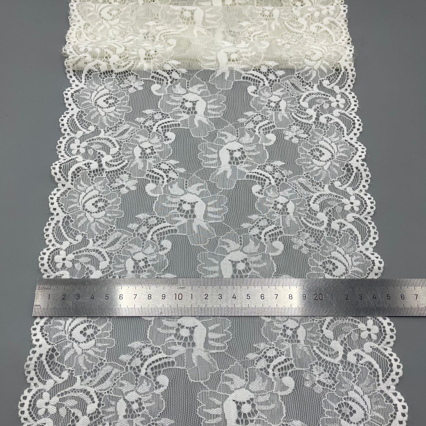 freedombeauty|24CM Lace Elastic Pressed Gauze Trim Nylon Silk Lingerie Neckline, Hem Trim Decoration