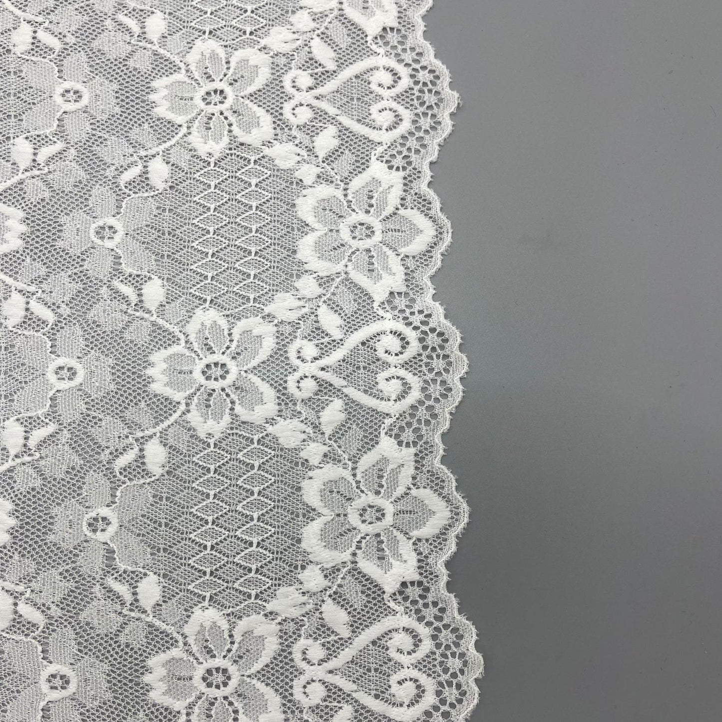 freedombeauty|21cm Elastic Lace Trim Hollow Lace Material White Wedding Dress Lace Nylon Decoration Clothing Accessories