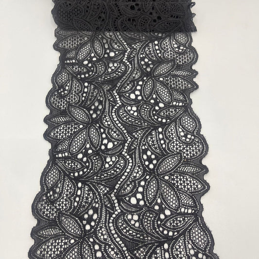 freedombeauty|16CM Lace Trim Elastic Lace Trim Rose Flower Shape Dense Pressed Yarn Accessories