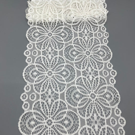 freedombeauty|21cm Lace Wedding Dress Accessories Nylon Lace Trim Hollow Handmade Materials DIY Custom Lace