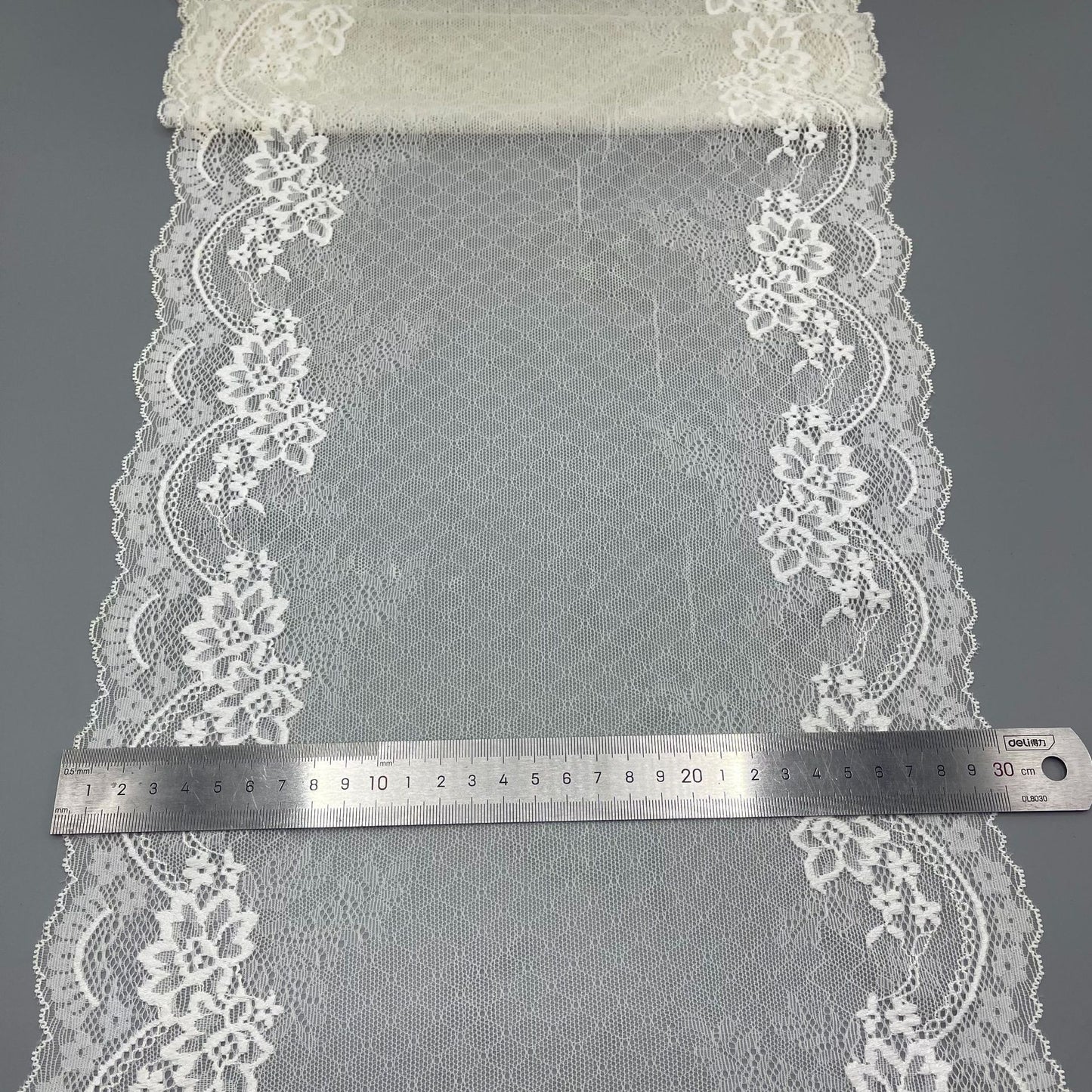 freedombeauty|30cm Elastic Lace Hollow Trim Nylon Lace Trim Accessories Handmade Wedding Dress Custom Border