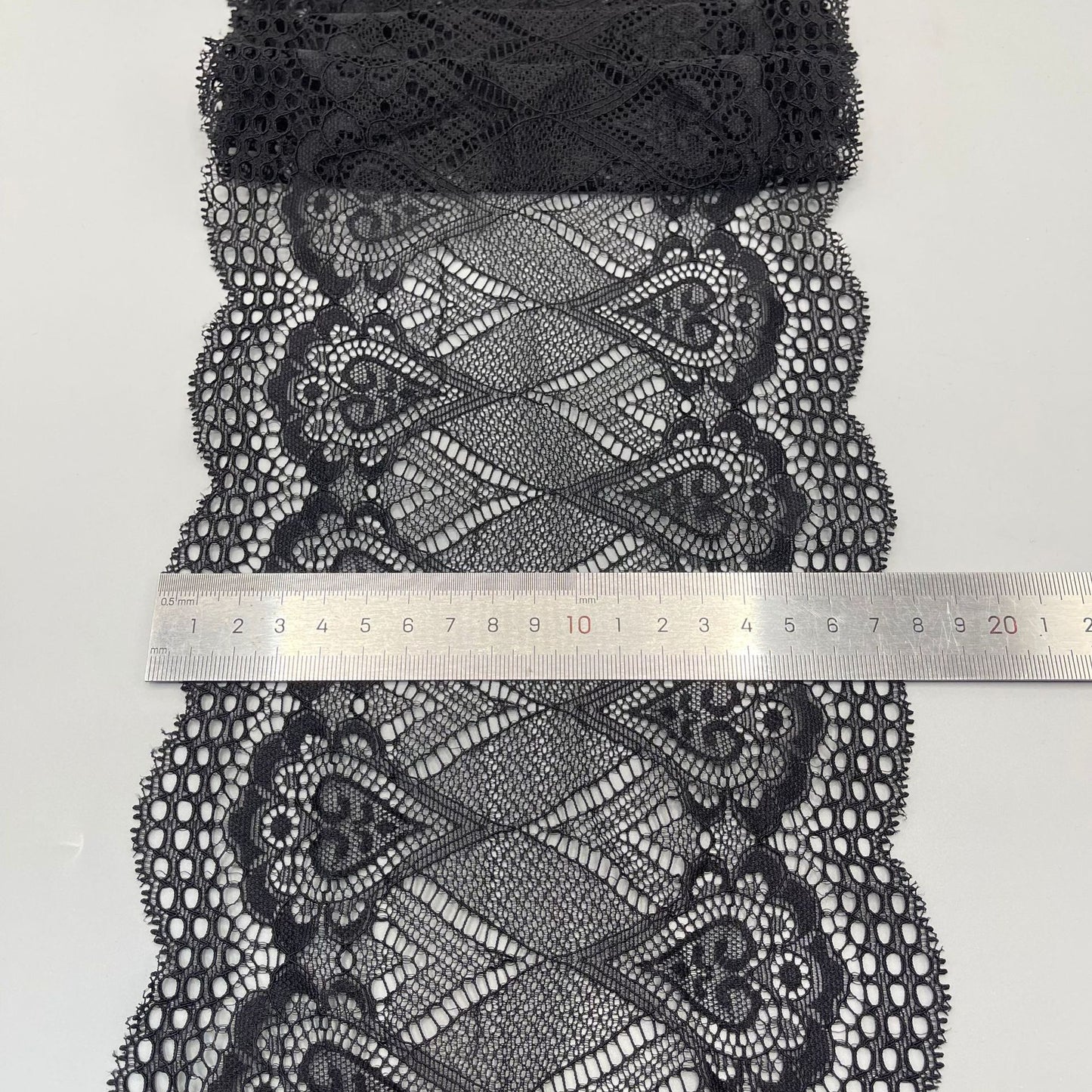 freedombeauty|18CM Lace Trim Rose Shape Elastic Lace Trim Dense Pressed Yarn Design Wedding Dress Accessories