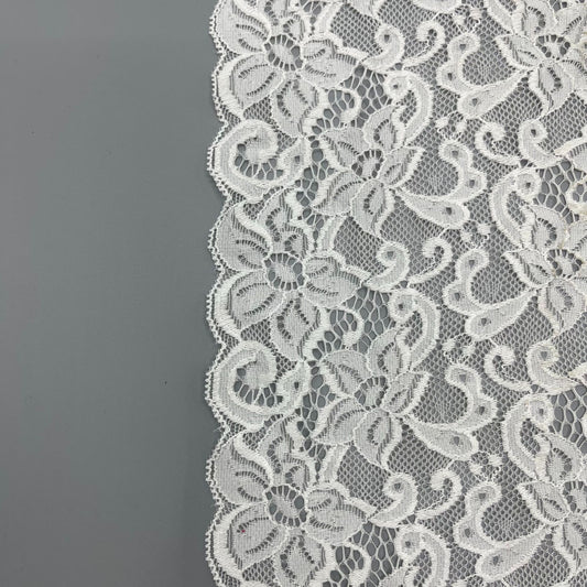 freedombeauty|18cm In Stock Direct Sale Nylon Spandex Lace Fabric for Women's Dresses and Children's Clothing Lace Trim Fabric