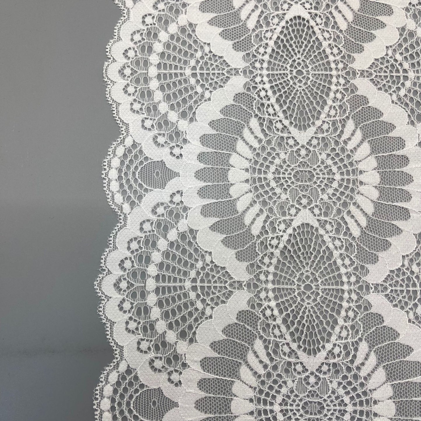 freedombeauty|20CM Elastic Lace Trim White Wedding Dress Hollow Lace Nylon DIY Clothing Accessories