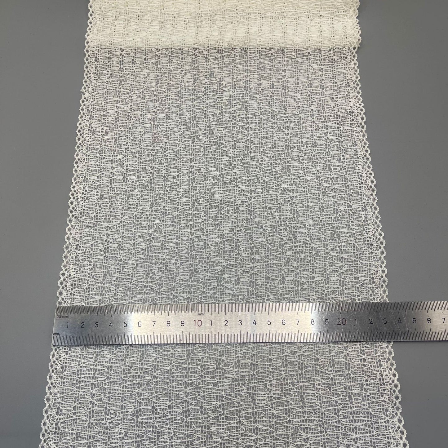 freedombeauty|23CM Handmade Wedding Dress Accessories Nylon White Elastic Hollow Lace Trim High-end