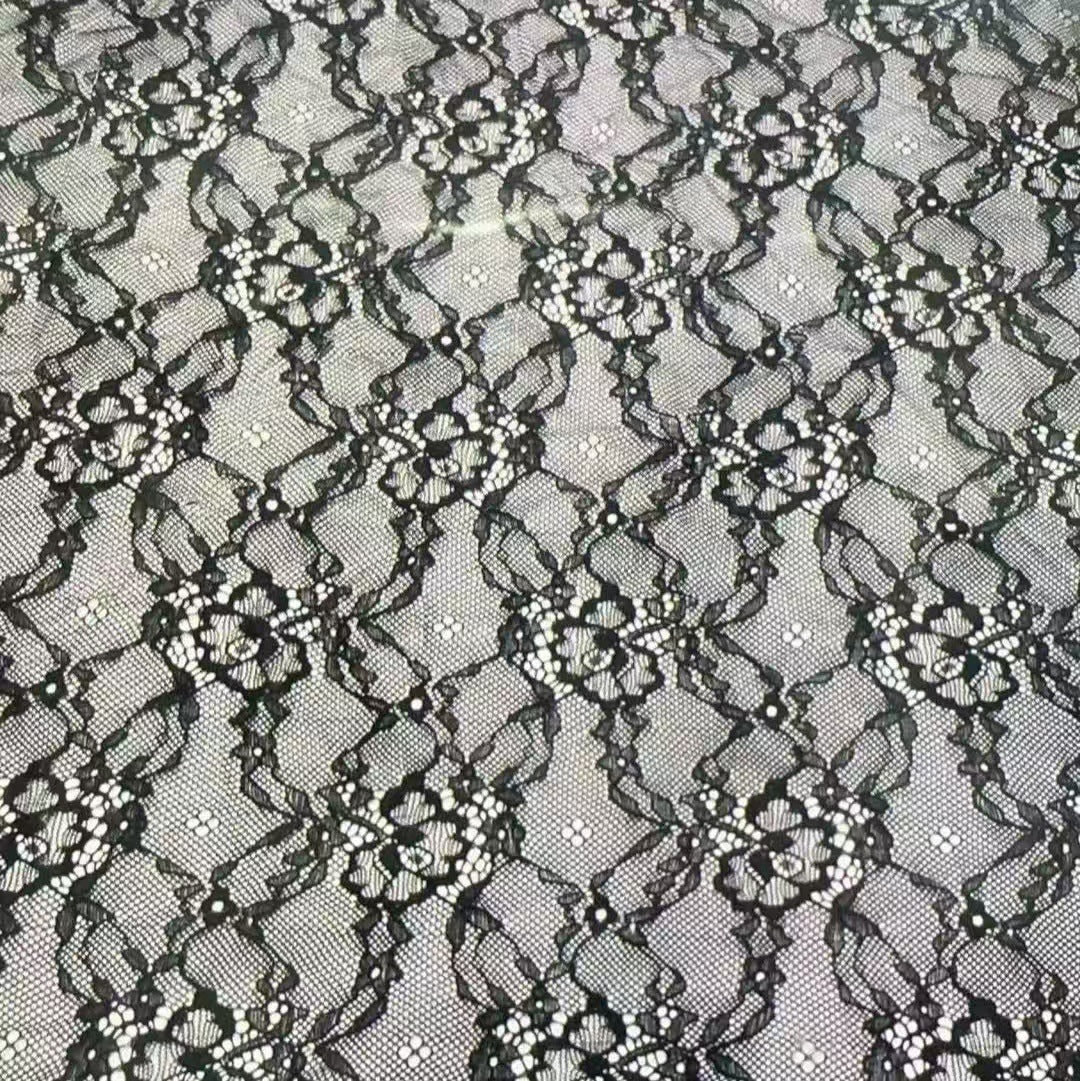 freedombeauty|Direct Supply Full Polyester Non-Elastic Large Peony Hot-Selling Lace Mesh Fabric for Underwear, Tops, Dresses, and Children's Clothing