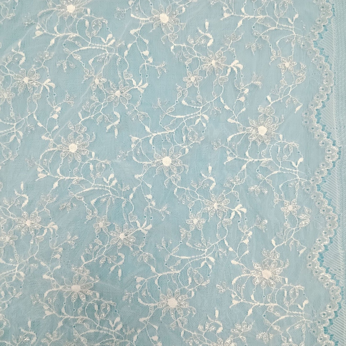 freedombeauty|Chrysanthemum Gold Thread Silver Thread Dot Nylon Lace Fabric Flower Lace Fabric Women's Clothing Dress Lace