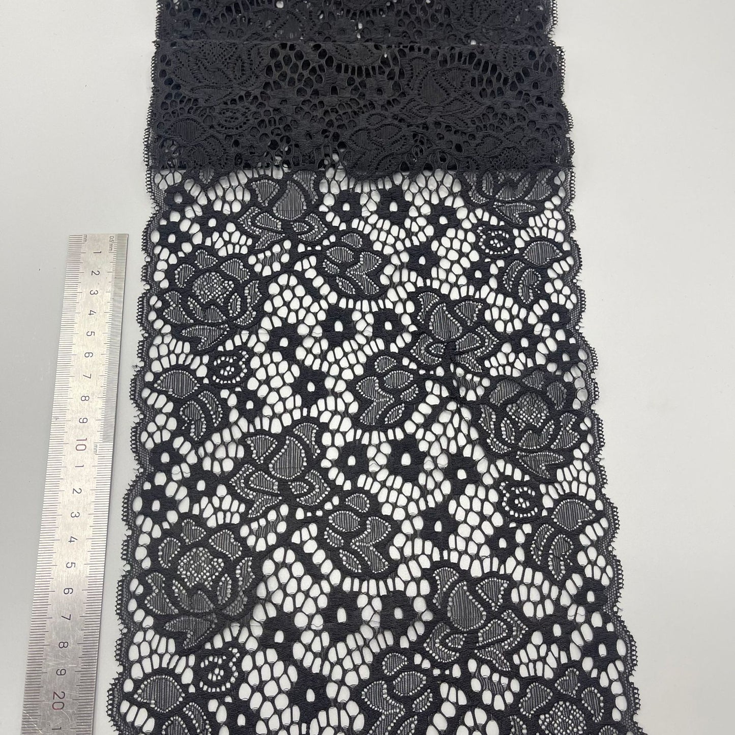 freedombeauty|20CM Wedding Dress Handmade Accessories White Nylon Elastic Hollow Lace Design DIY Lace