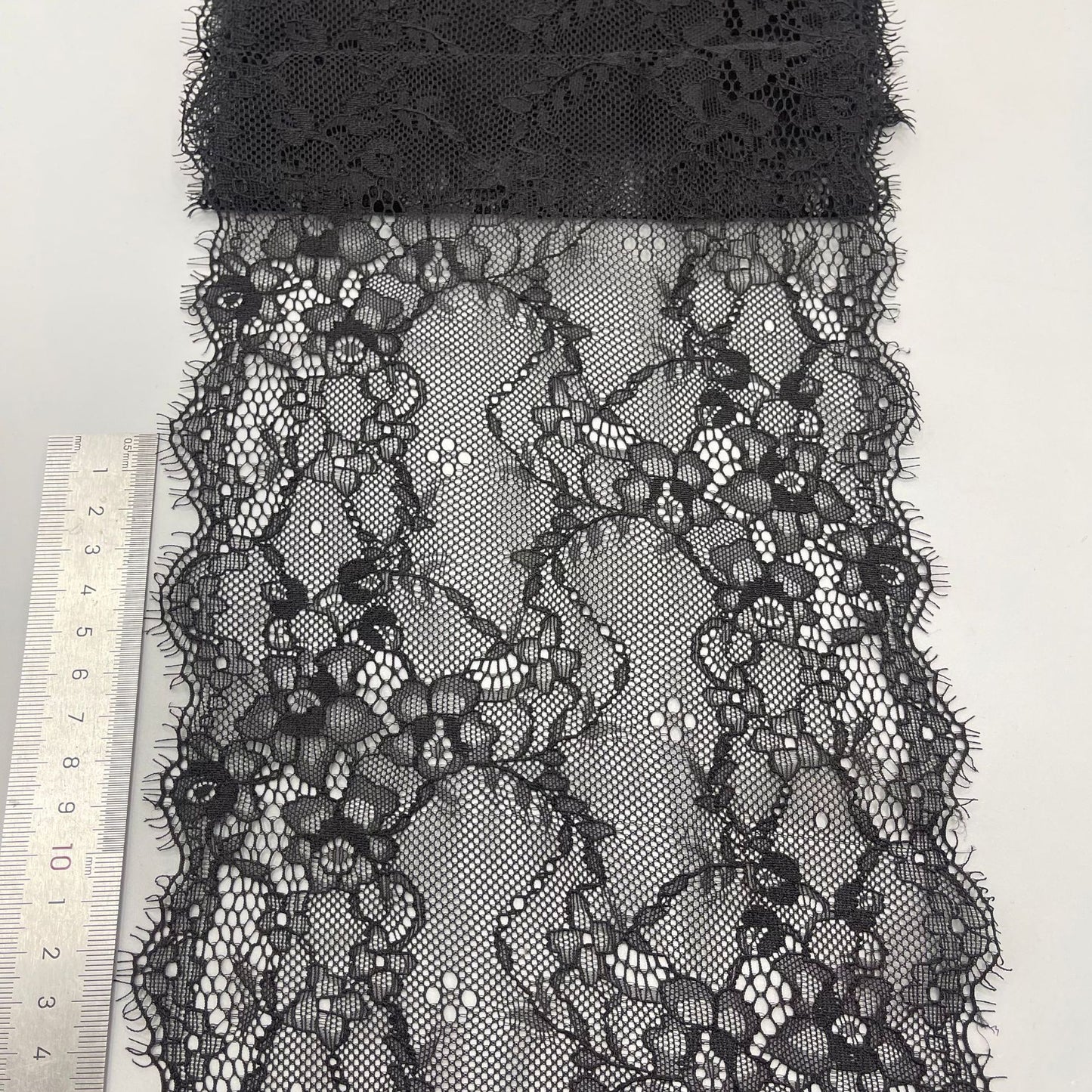 freedombeauty|16CM Elastic Eyelash Lace Trim Hollow Lace Fabric DIY Wedding Dress Clothing Overlock Home Textile Curtain Decoration