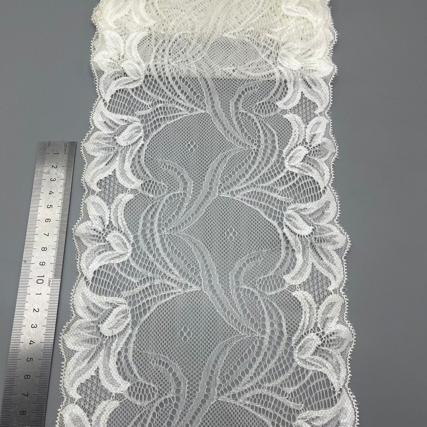 freedombeauty|18cm High-Quality White Stretch Lace Trim Nylon Wedding Dress Hollow Out Accessories Design Purchase