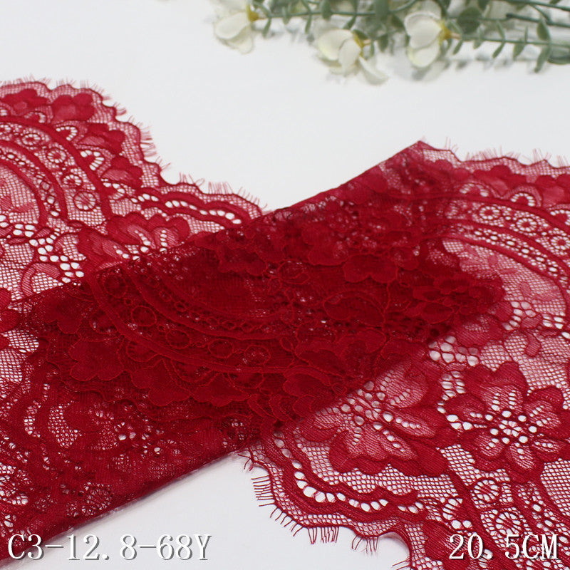 freedombeauty|Two-tone Double-sided Thread Vintage Flower Non-elastic Eyelash Lace Lightweight Soft Underwear Lace Trim