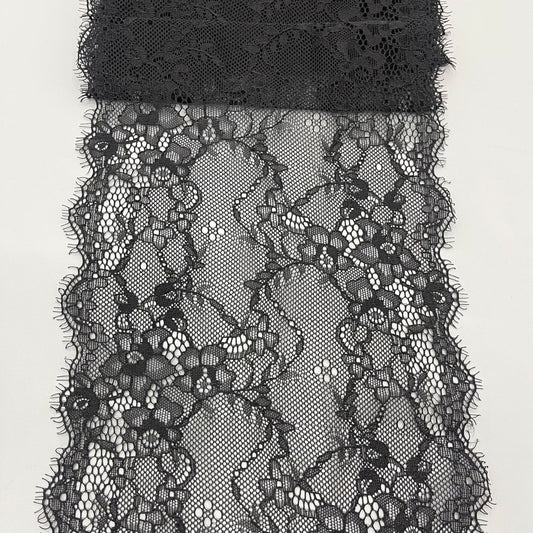 freedombeauty|16CM Elastic Eyelash Lace Trim Hollow Lace Fabric DIY Wedding Dress Clothing Overlock Home Textile Curtain Decoration