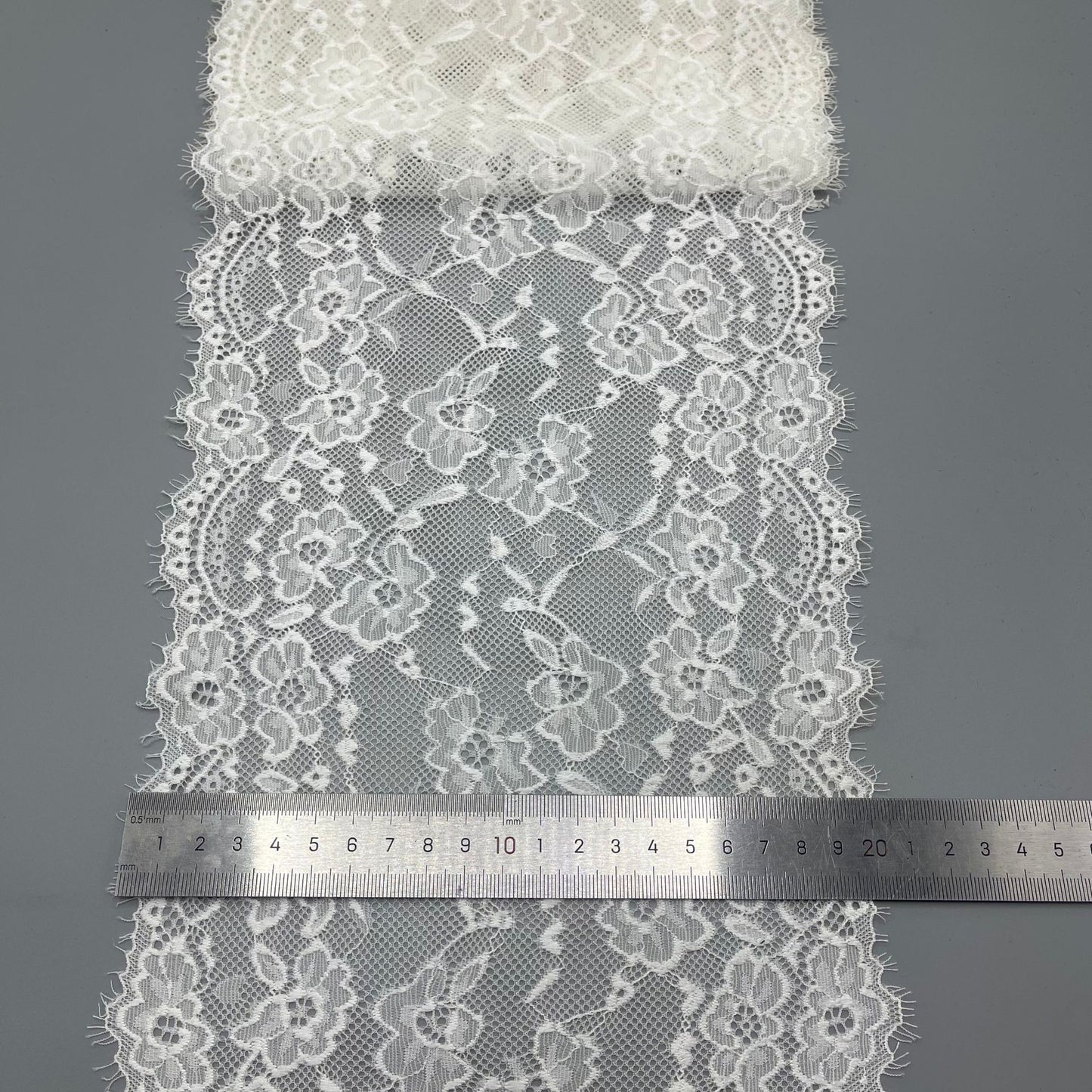 freedombeauty|20cm Stretch Delicate White Lace Trim Nylon Wedding Dress Hollow Design Accessories DIY Wedding Dress Making