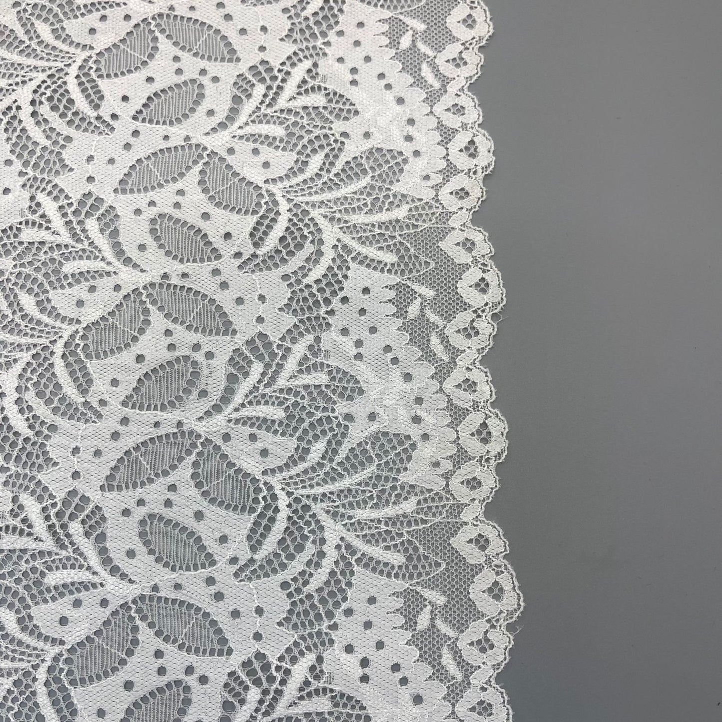 freedombeauty|18CM Wedding Dress Accessories High-Quality White Nylon Elastic Lace Hollow Trim Handmade