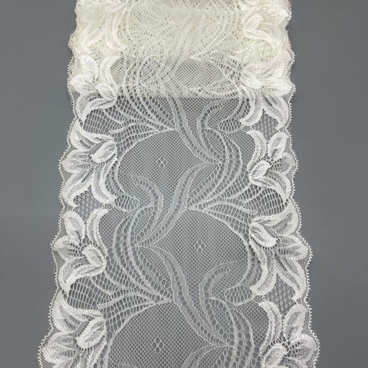 freedombeauty|18cm High-Quality White Stretch Lace Trim Nylon Wedding Dress Hollow Out Accessories Design Purchase