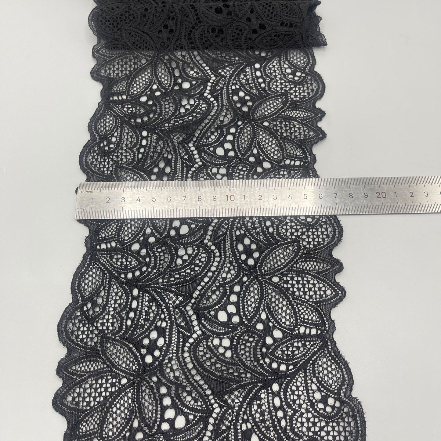 freedombeauty|16CM Lace Trim Elastic Lace Trim Rose Flower Shape Dense Pressed Yarn Accessories