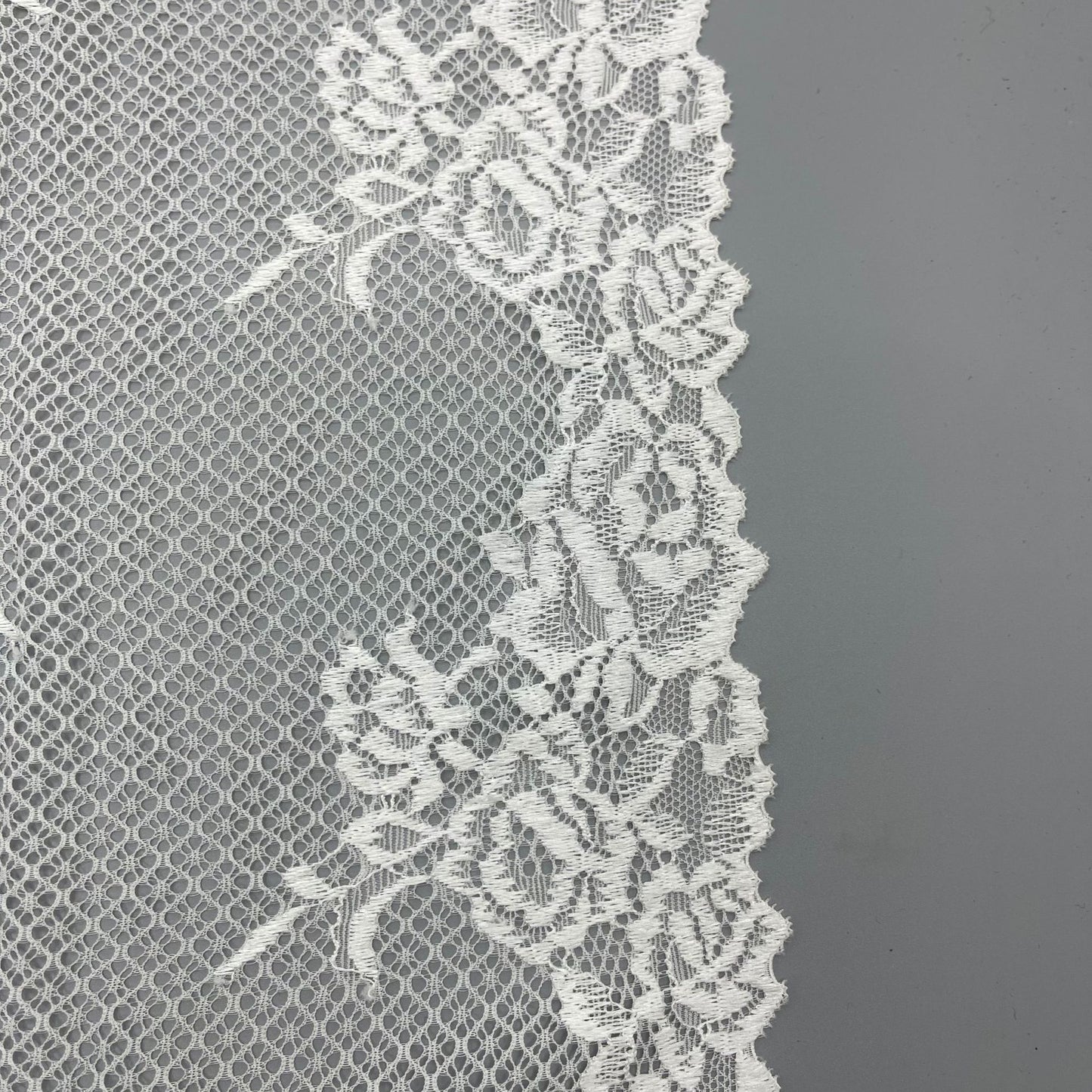 freedombeauty|21cm Stretch High-end White Hollow Lace Nylon Lace Wedding Dress Making Accessories Lace Trim