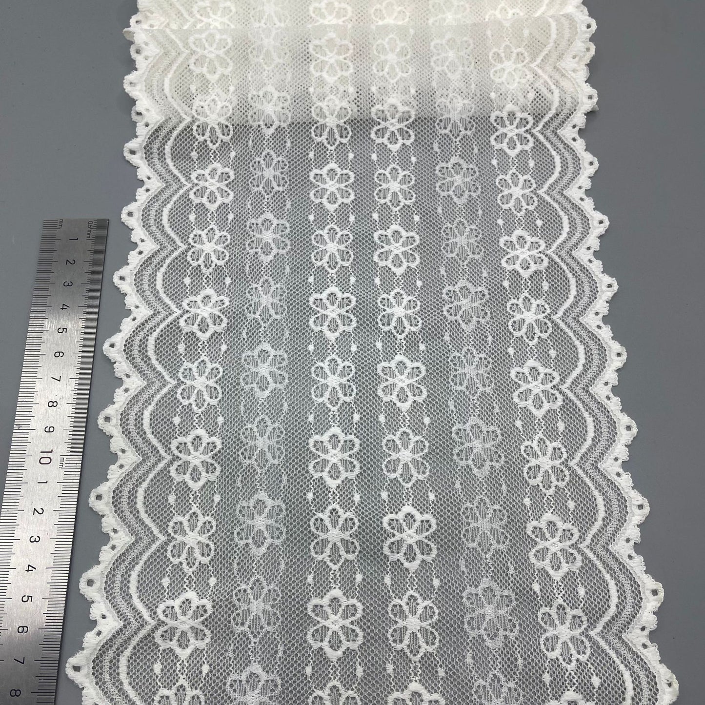 freedombeauty|20CM Nylon High Elastic Hollow Lace Fabric DIY Wedding Dress Trim Clothing Overlock, Home Textile, Curtain