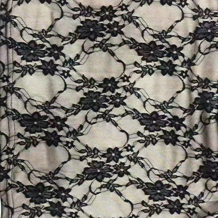 freedombeauty|Professional Direct Sale Stretch Lace Fabric Nylon Five-Star Flower Rose Flower In-Stock Lace Skirt Lace Hot-Selling Fabric