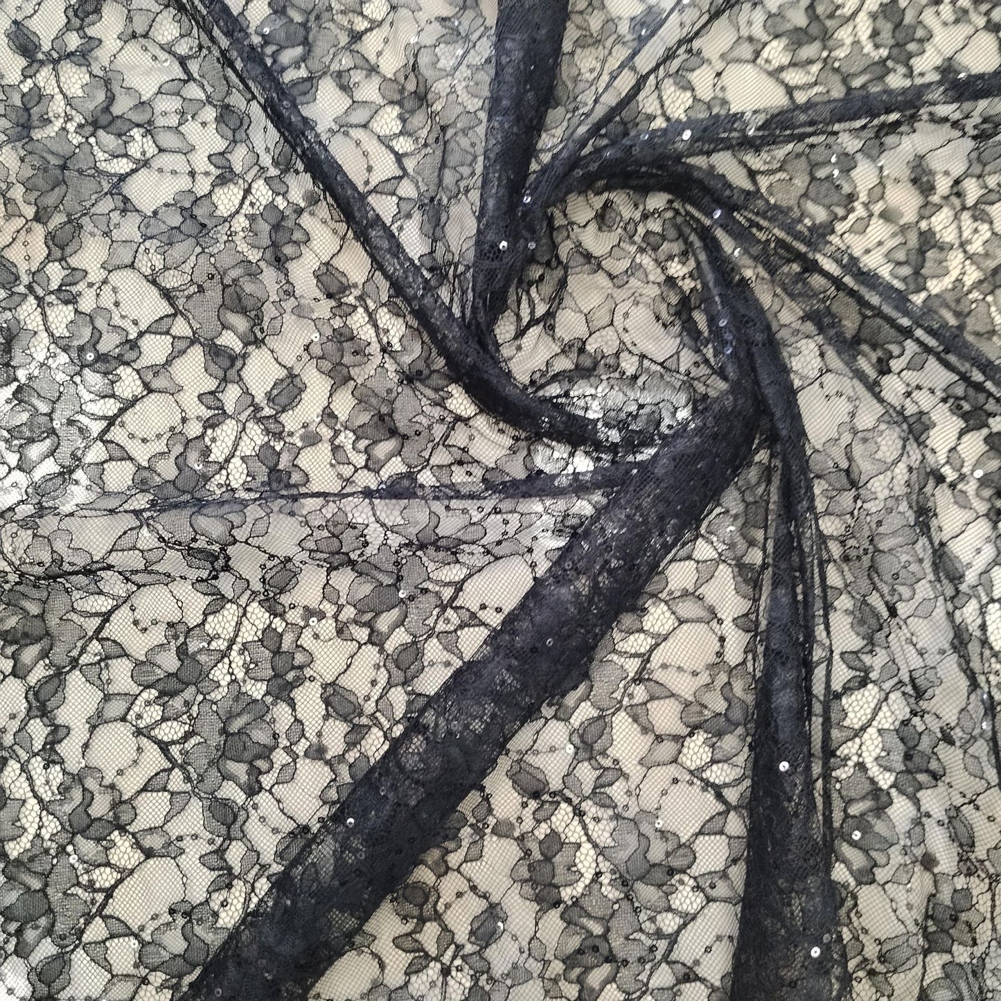 freedombeauty|Nylon Sequin Lace Fabric Full Pattern Lace Fabric Dress Fashion Gown Wedding Dress Children's Decorations