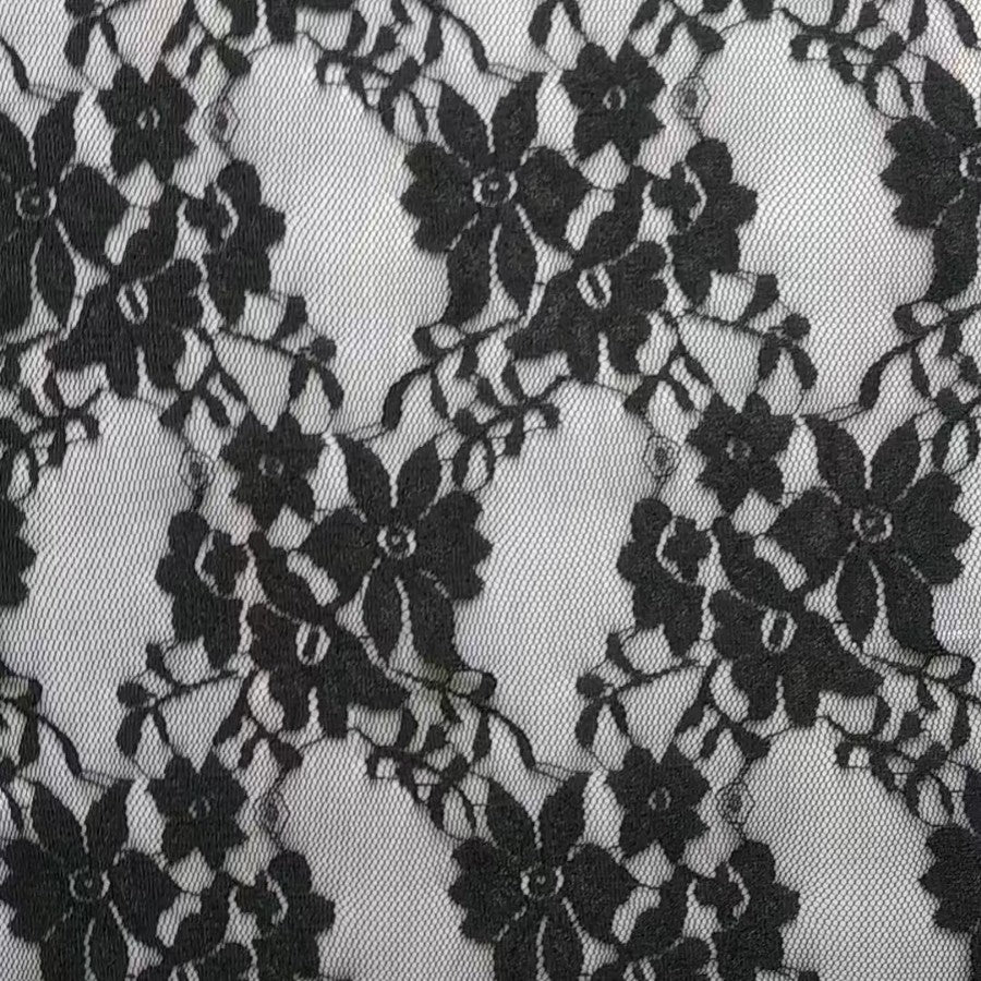 freedombeauty|Thin Stretch Nylon Lace Fabric Full Width Connected Small Flower Base Wedding Dress Children's Clothing Decoration Skirt Accessories