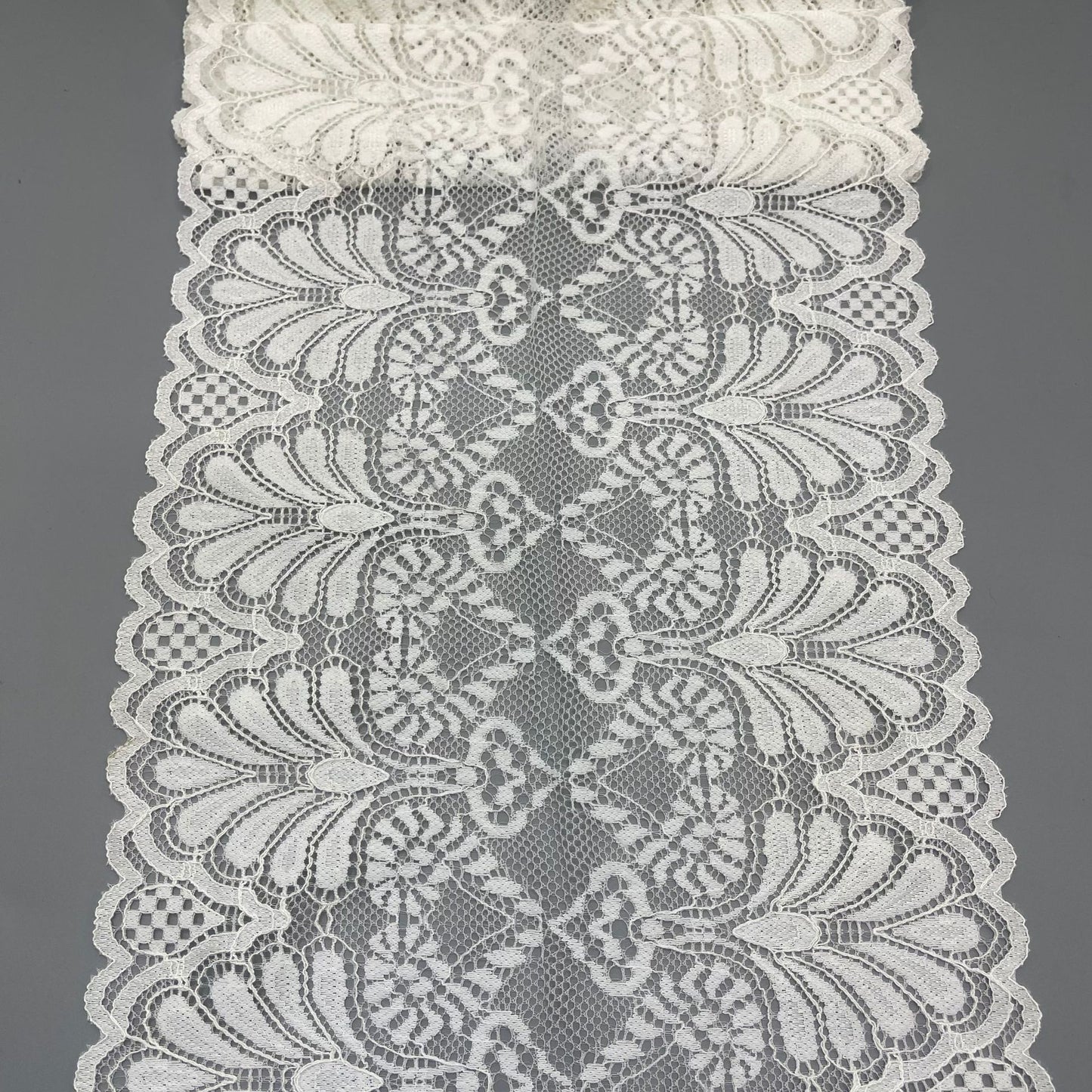 freedombeauty|20CM Lace Trim DIY Handmade Lingerie Wide Lace Trim Accessories Wavy Hem Wedding Dress Decoration