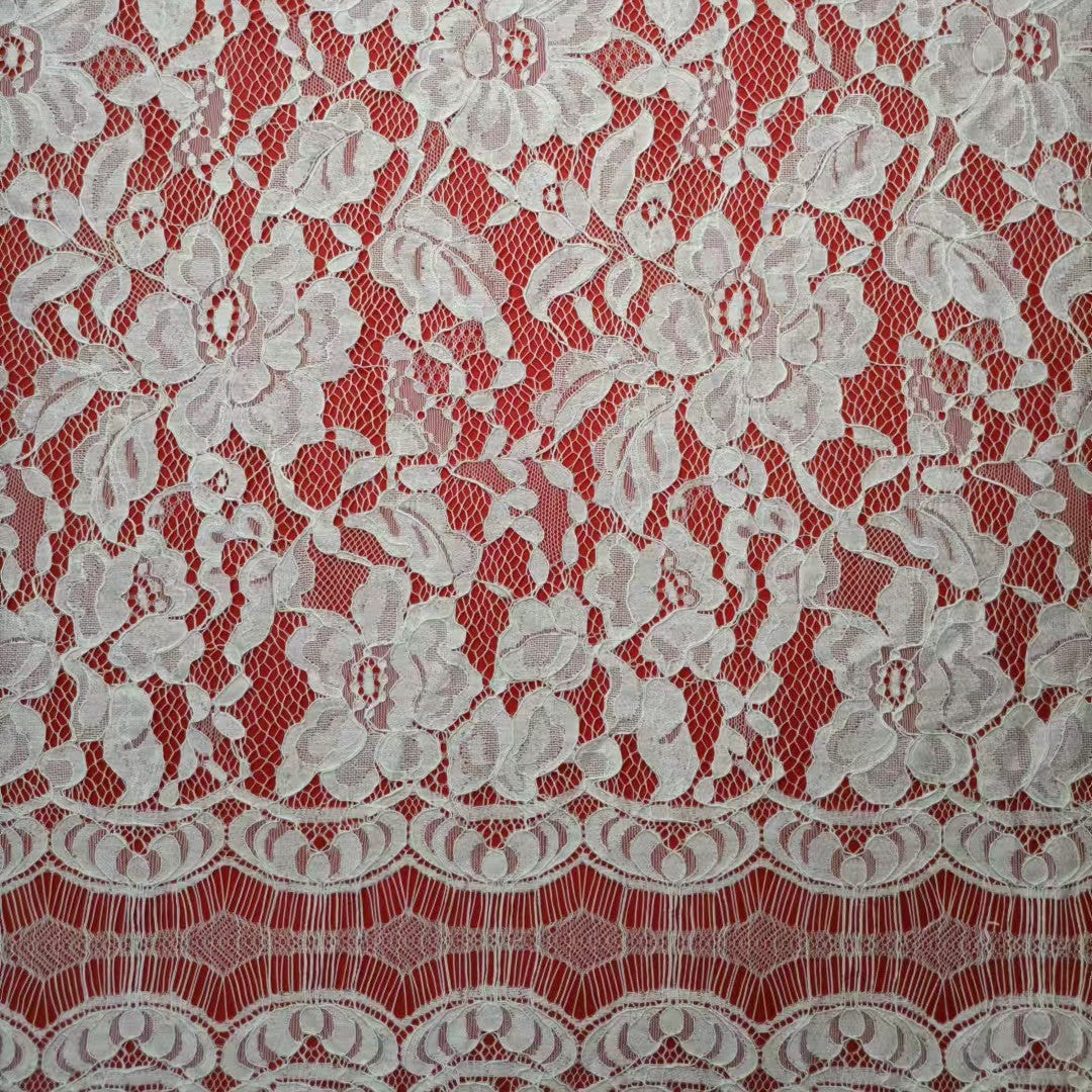 freedombeauty|Brocade Cotton Large Floral Lace Clothing Mesh Wedding Dress Children's Skirt Underwear Lace High-end Skirt Jacquard Mesh Pocket