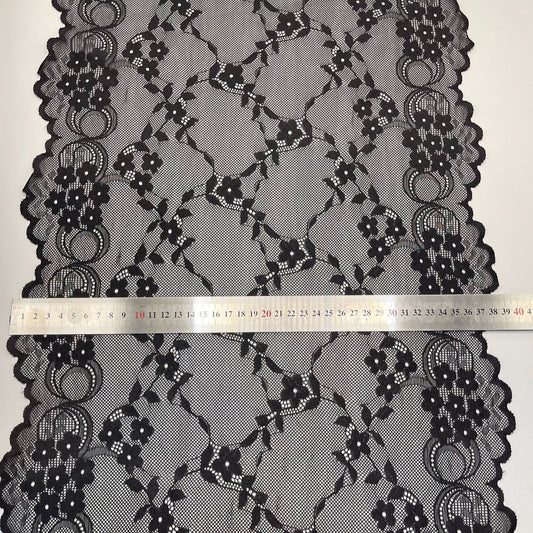 freedombeauty|38CM Double-Sided Elastic Lace Trim DIY Wedding Dress Clothing Lingerie Accessories Lace Supply