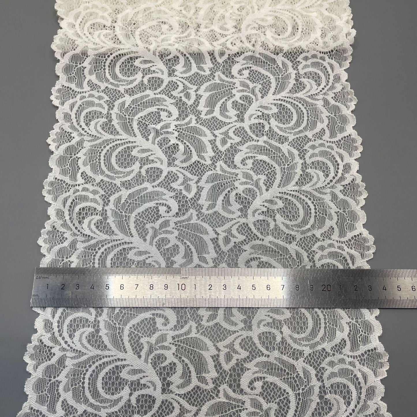 freedombeauty|23CM Elastic Wave Lace Trim for Lingerie Wedding Dress Accessories DIY Clothing Decoration