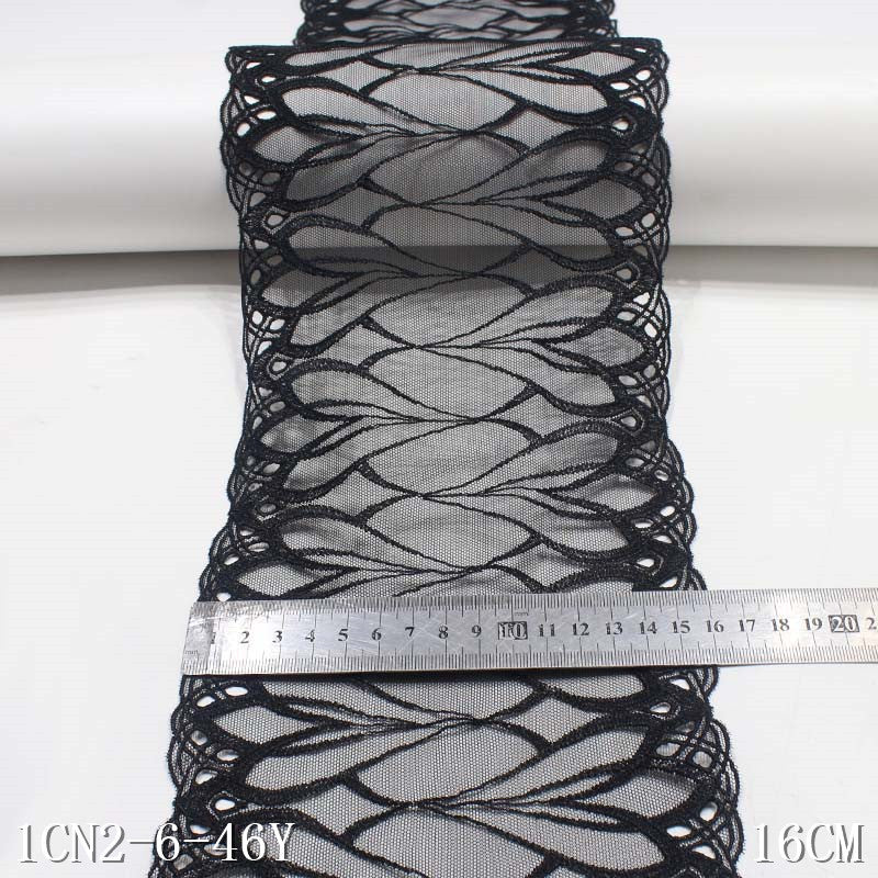 【1pack】-freedombeauty|Double-Sided Black Polyester Interwoven Striped Embroidery Trim Accessories Curtain Decoration Sofa Cushion Trim