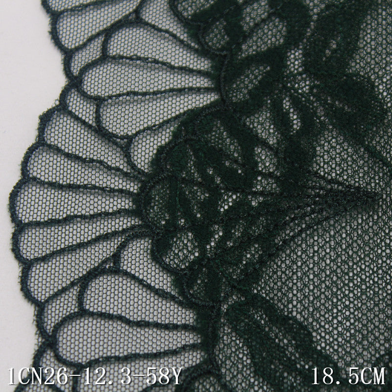 【1pack】-freedombeauty|Two-tone Double-layer Mesh Single-sided Ethnic Style Flower Embroidery Lace Trim Clothing Home Textile Lace Trim Accessories