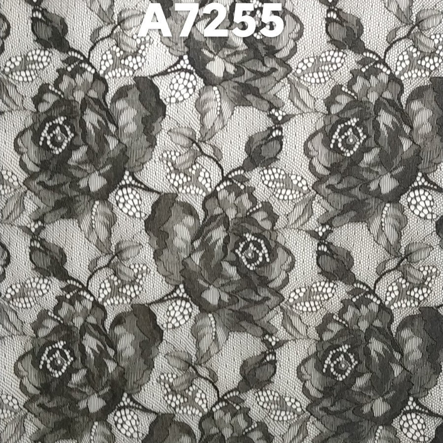 freedombeauty|New Big Rose Flower Nylon Lace Fabric Lightweight Soft Skin-friendly Double-sided Stretch Trim Rose Flower Women's Base Layer