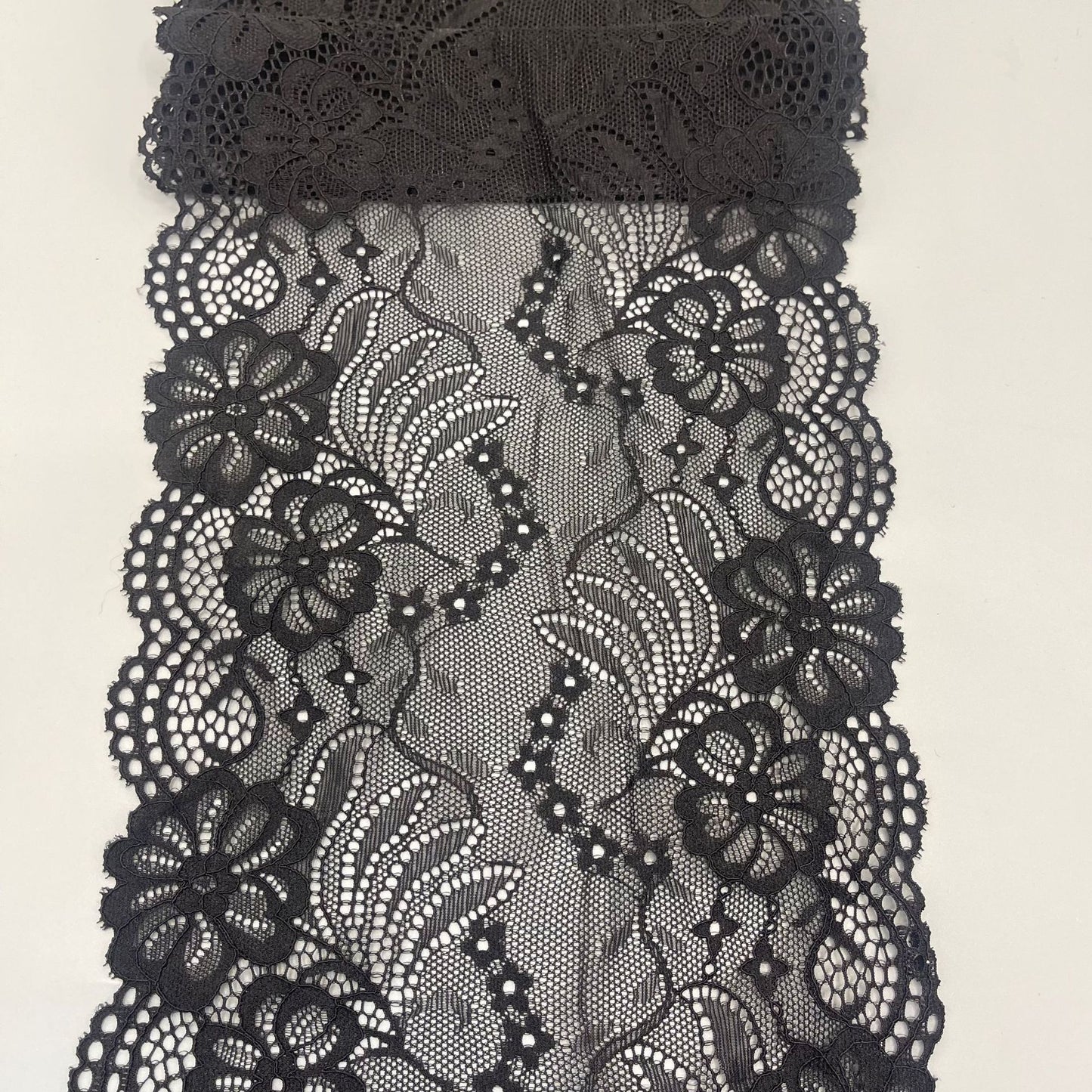 freedombeauty|18CM Exquisite White Stretch Lace Trim Nylon Wedding Dress Hollow Design Accessories DIY Wedding Dress Making