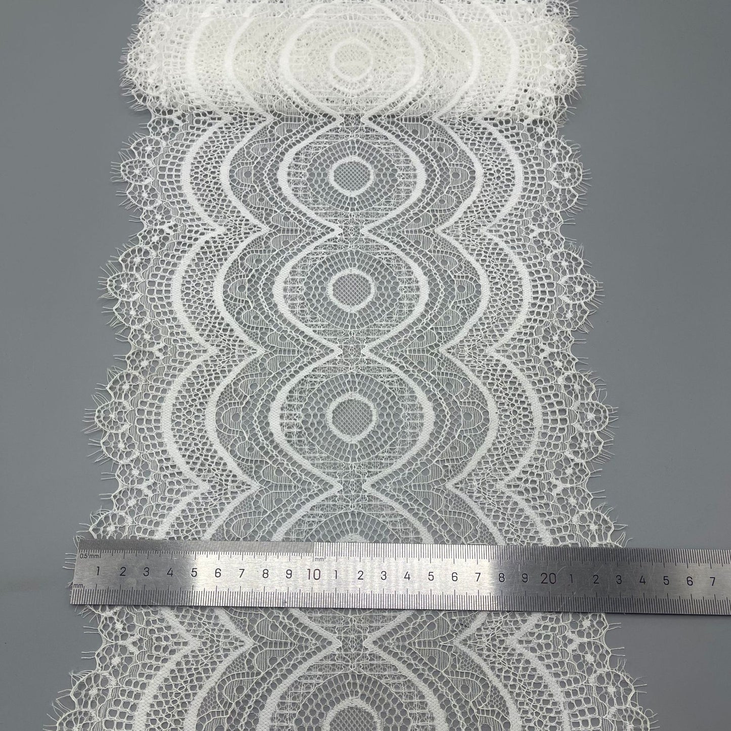 freedombeauty|23CM Elastic Eyelash Lace Large Edge Rose Shape Elastic Edge Dense Wedding Dress Accessories