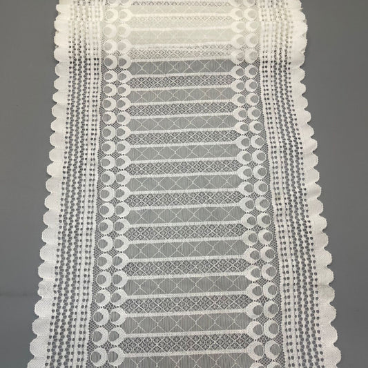 freedombeauty|24cm White Handmade Wedding Dress Lace Hollow Elastic Lace Nylon Clothing Accessories Lace