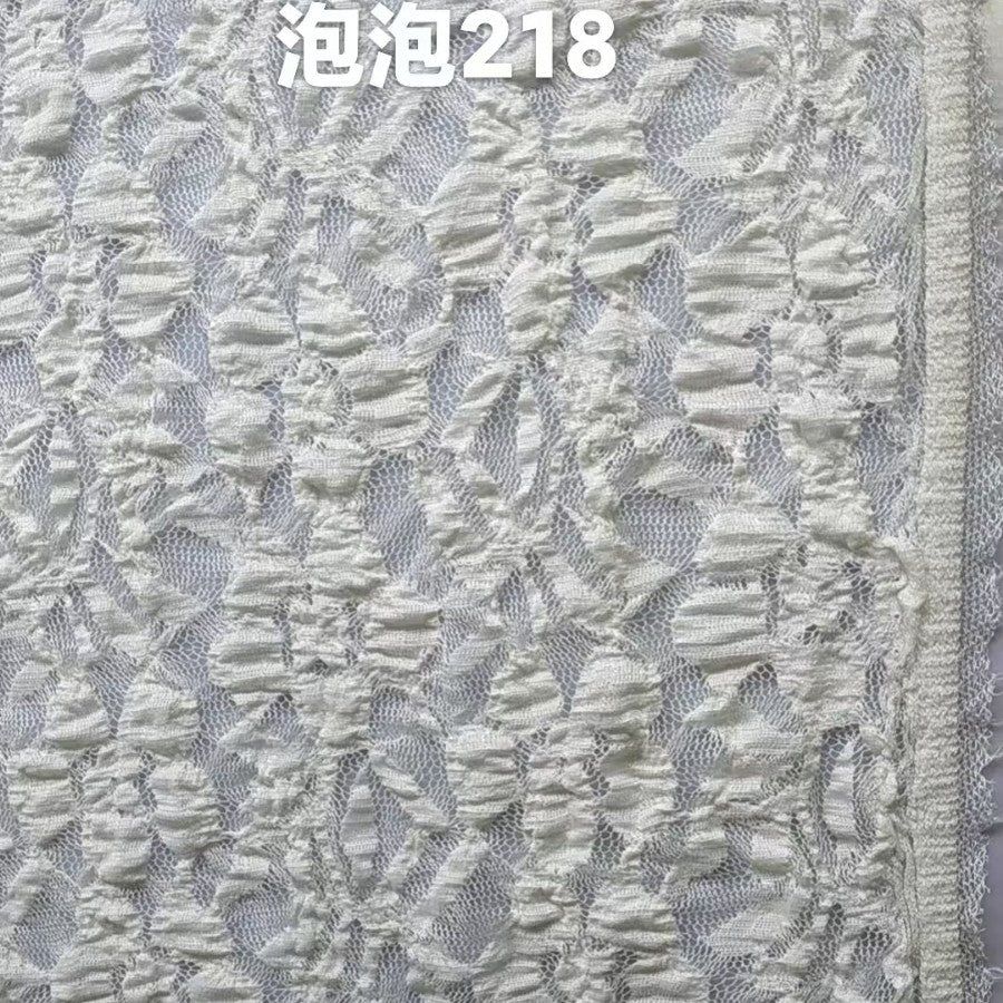 freedombeauty|Lace Bubble Fabric Embossed Hollow Mesh Lace Fabric Wedding Dress Lace Accessories Full Lace Fabric