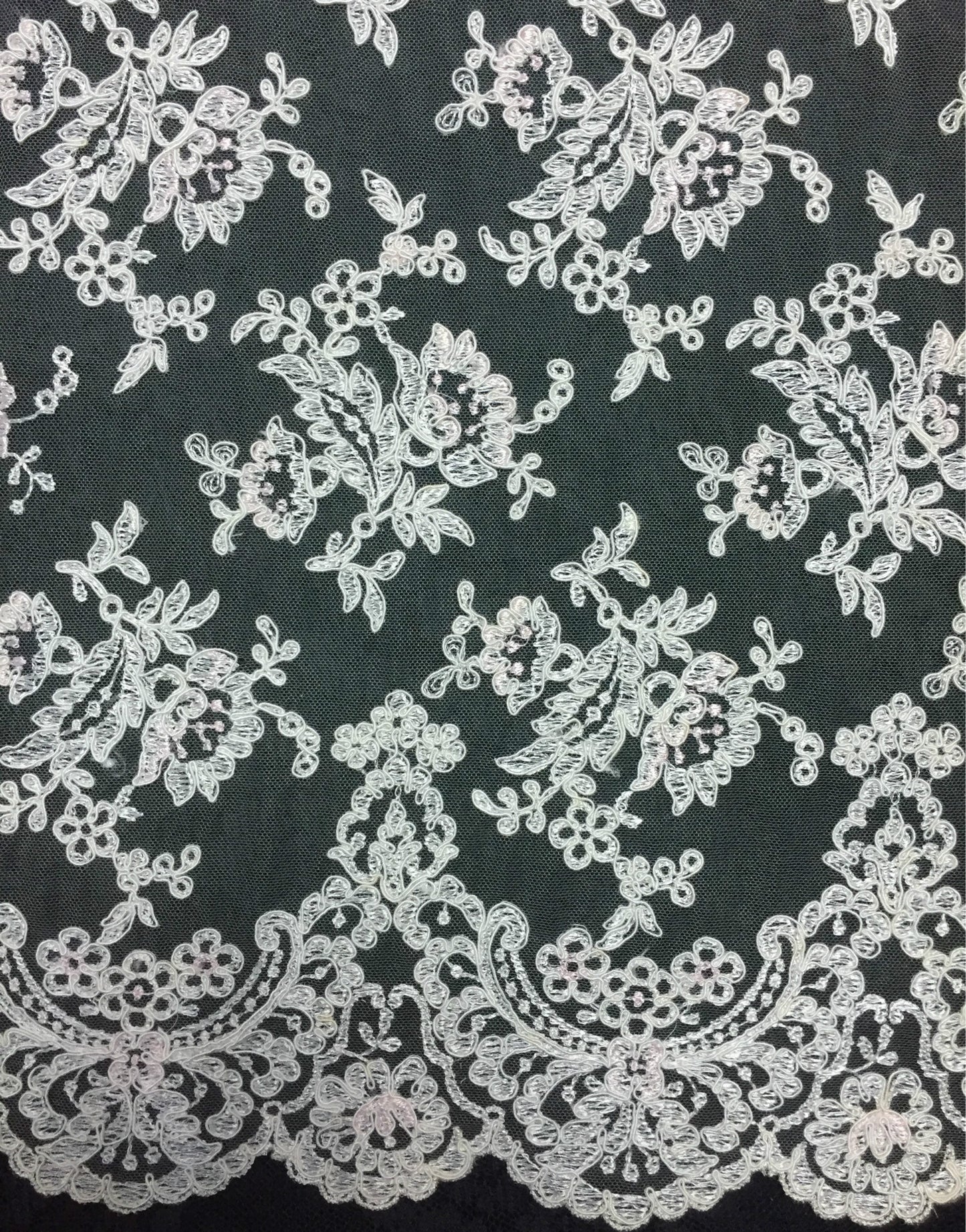 Freedombeauty | Supply Heavy Industry Computer Embroidery Lace Fabric Wedding Dress Fashion Accessories Can Be Beaded with Concave Piece