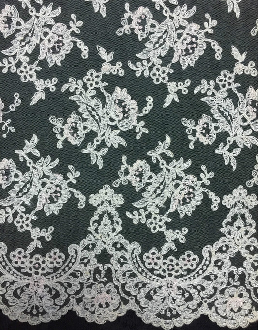 Freedombeauty | Supply Heavy Industry Computer Embroidery Lace Fabric Wedding Dress Fashion Accessories Can Be Beaded with Concave Piece