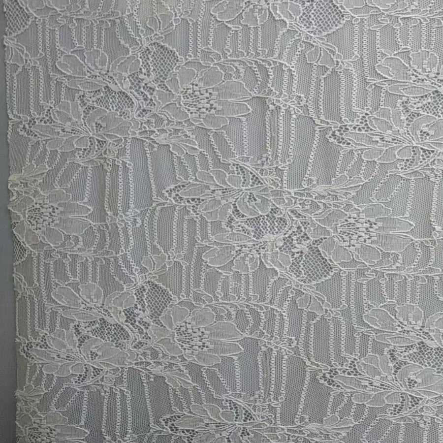 freedombeauty|Nylon Lace Fabric Connected Large Flower Elastic Full Wedding Dress Base Children's Dress Decoration Pocket T-Shirt