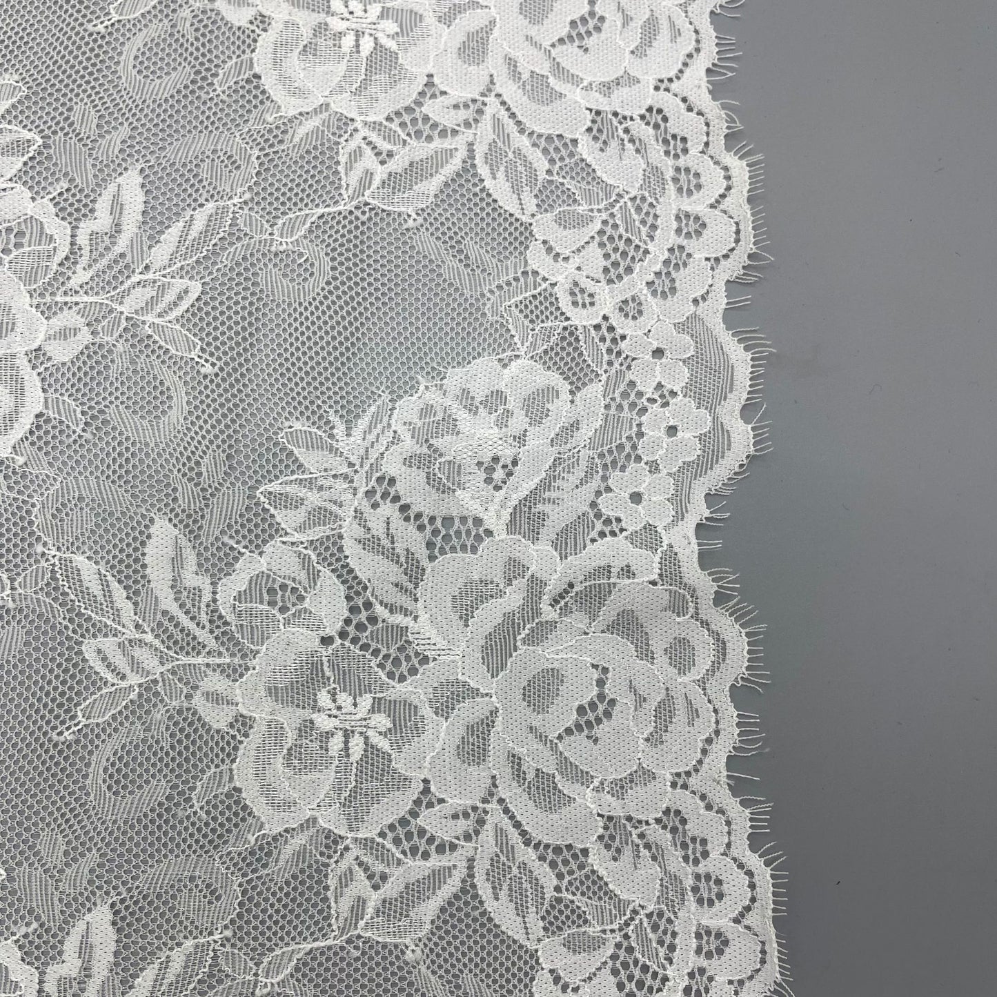 freedombeauty|23CM Elastic Eyelash Nylon Lace Trim Peony Hollow Lace DIY Wedding Dress Home Textile Accessories
