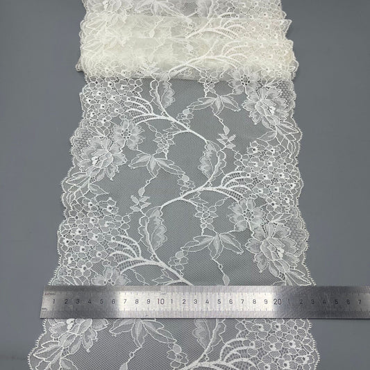 freedombeauty|23cm Nylon Lace Fabric Stretch Hollow Out Dress Sleepwear Lingerie Wedding Dress Accessories