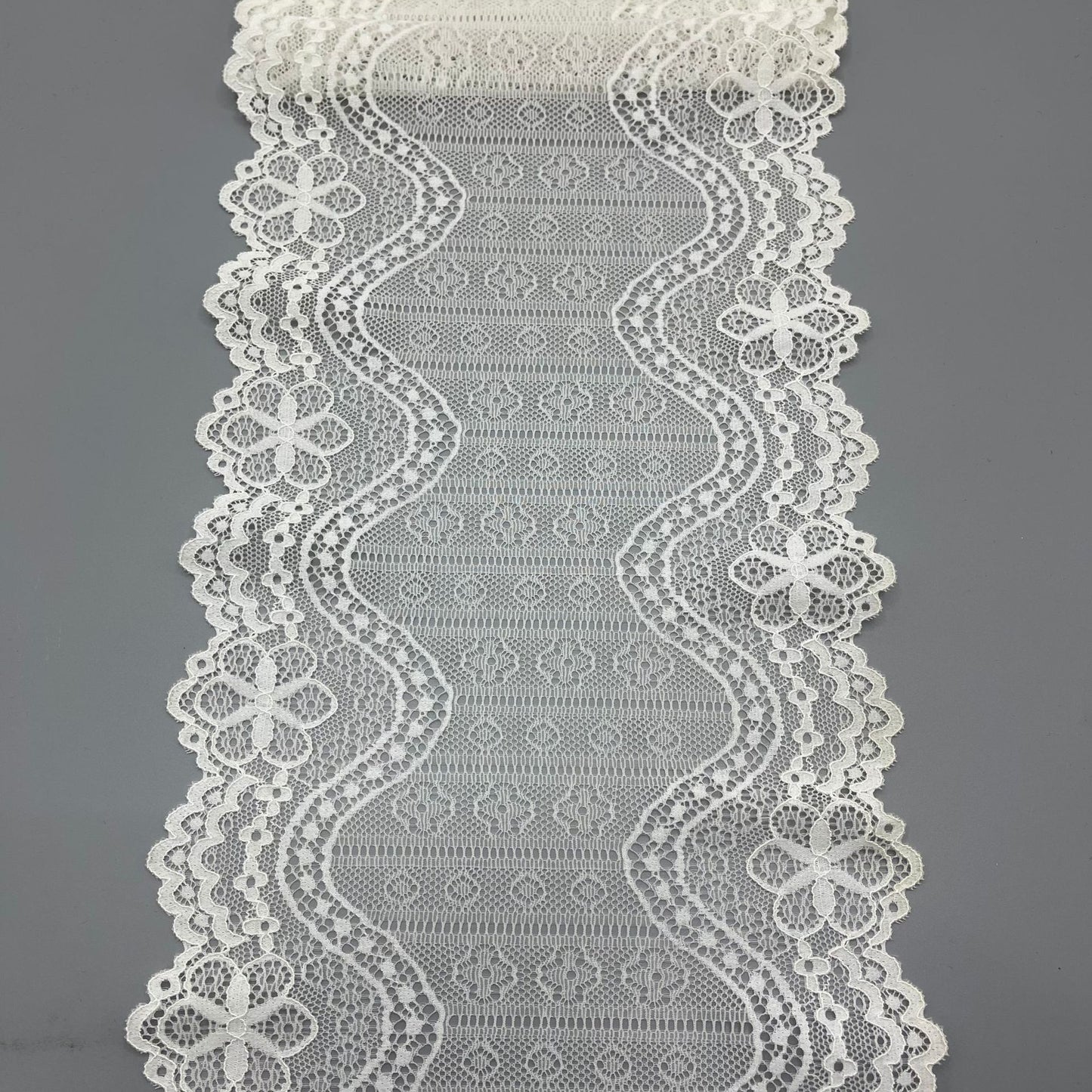 freedombeauty|18cm Lace Trim White Wedding Dress Lace Hollow Lace Nylon Lace Material DIY Handmade