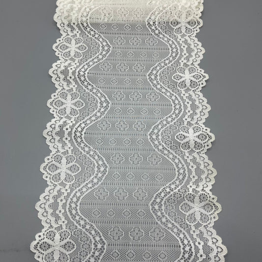 freedombeauty|18cm Lace Trim White Wedding Dress Lace Hollow Lace Nylon Lace Material DIY Handmade