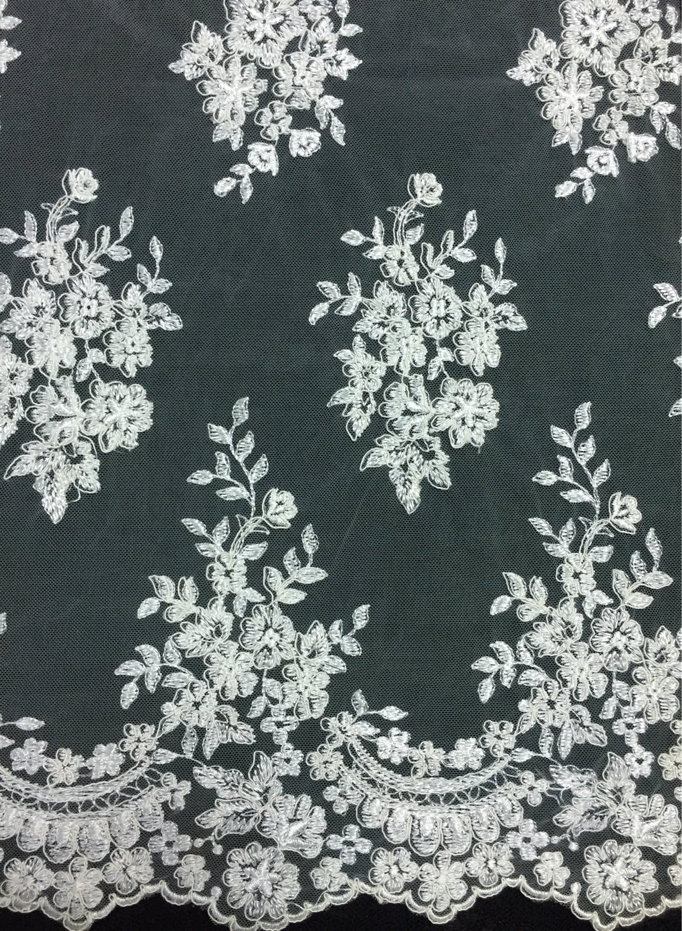 Freedombeauty | Direct Selling Car Bone Lace Veil Skirt Lace Accessories Three-Dimensional Bone Lace Fabric Wedding Dress Fabric