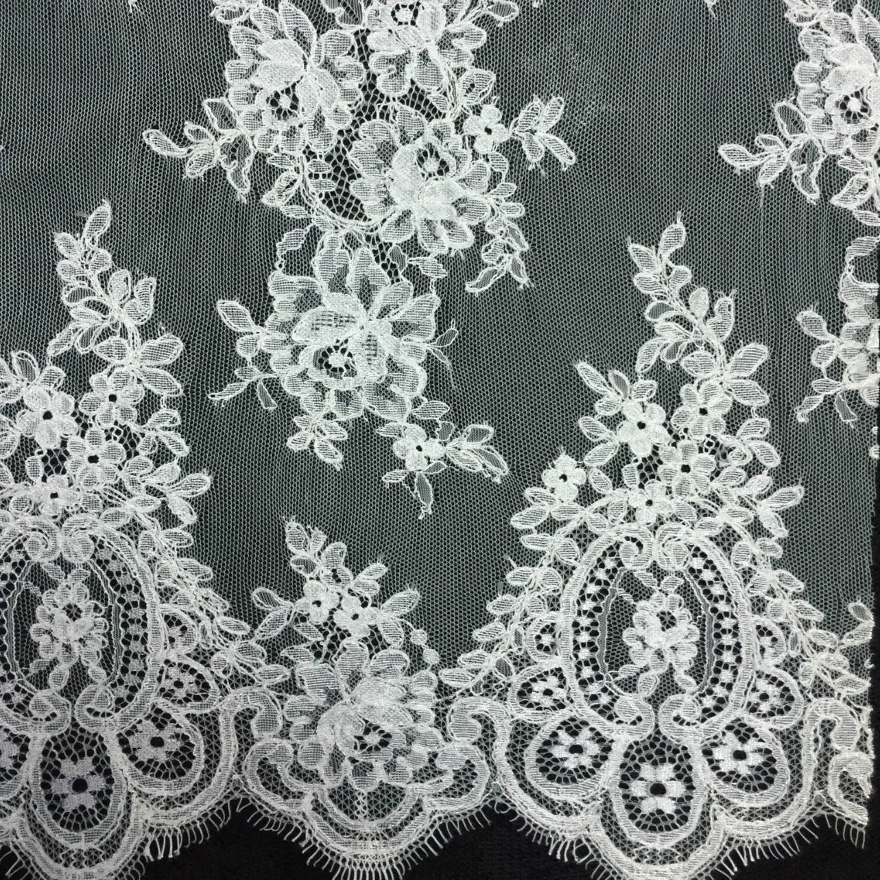 Freedombeauty | Direct Supply Car Bone Lace Veil Skirt Lace Accessories Three-Dimensional Bone Lace Fabric Wedding Dress Fabric