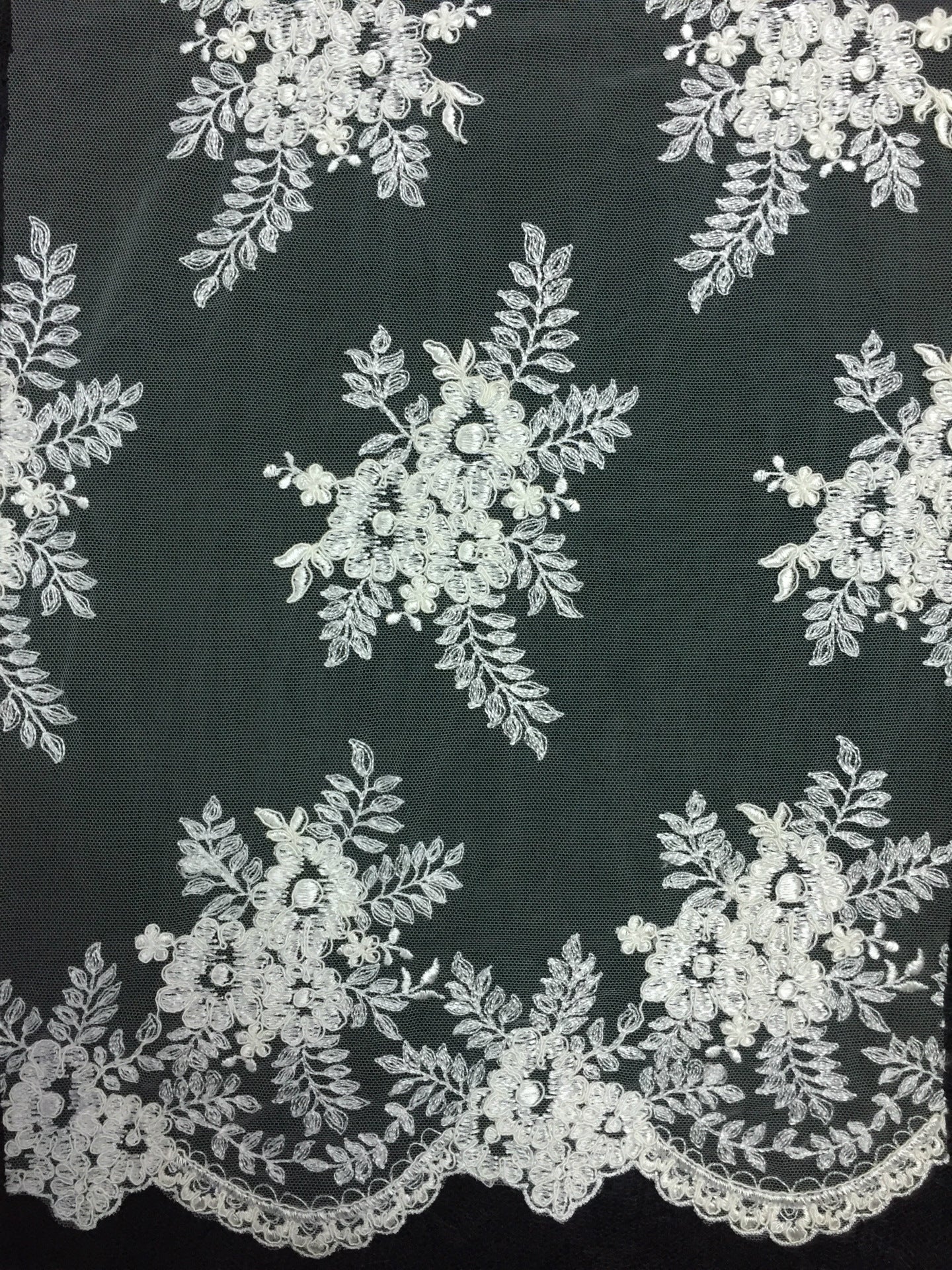 Freedombeauty | Direct Selling Car Bone Lace Veil Skirt Lace Accessories Three-Dimensional Bone Lace Fabric Wedding Dress Fabric