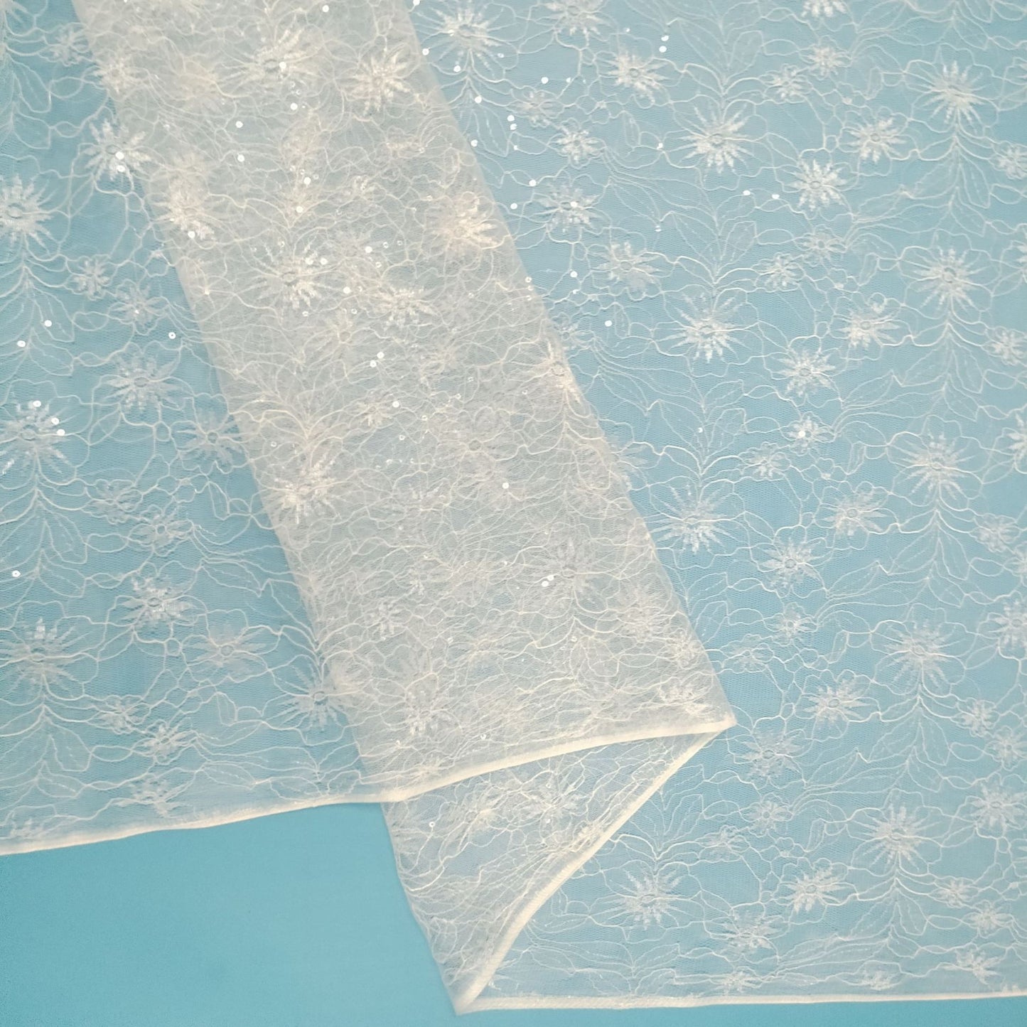 freedombeauty|Sequin Lace Fashion Women's Clothing Chrysanthemum Mesh Shawl Thin Fashion Wedding Dress Series Children's Clothing Mesh Jacquard Hollow Out