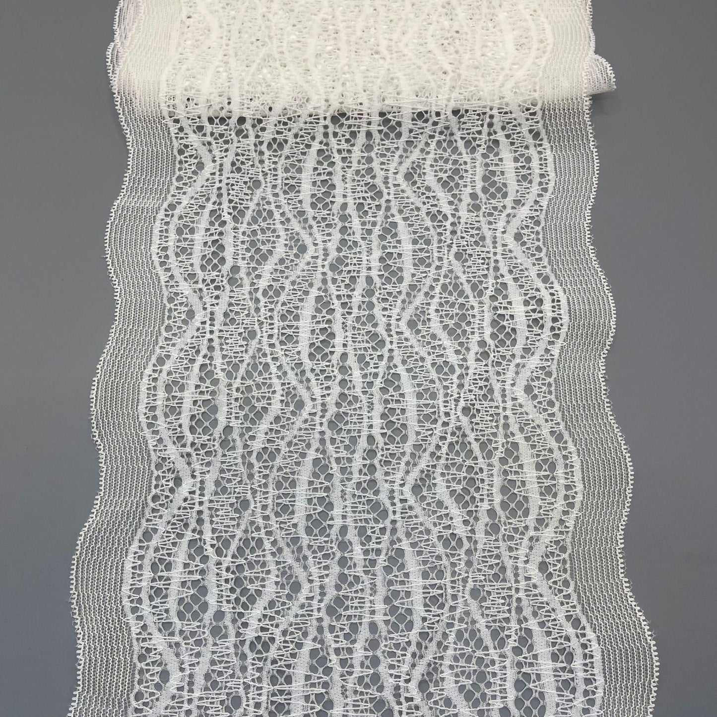 freedombeauty|20CM Wavy Elastic Lace Trim DIY Wedding Dress Garment Lingerie Accessories