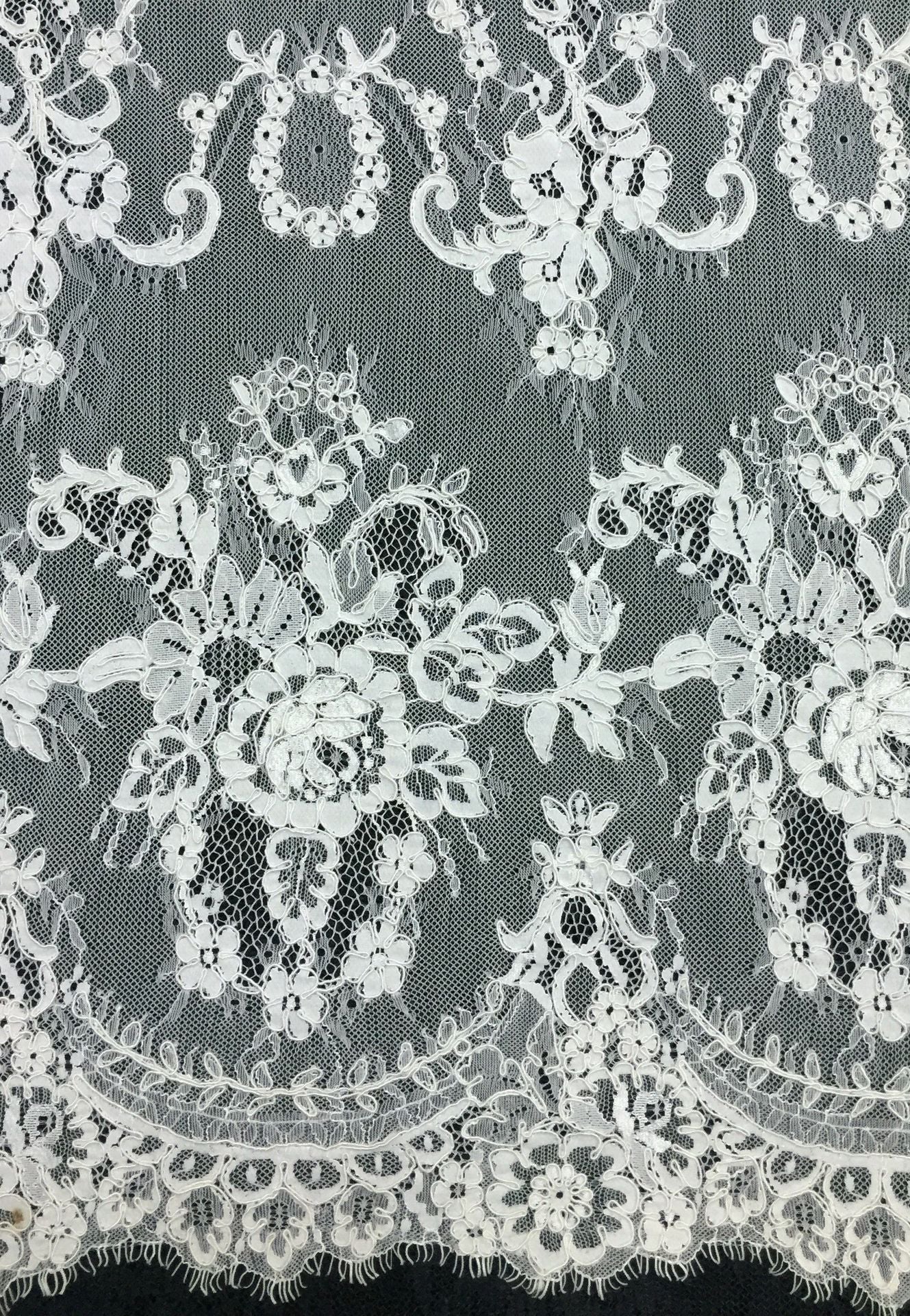 Freedombeauty | Supply in Stock Strands Lace Shell Fabric Wedding Dress Accessories White 3 M